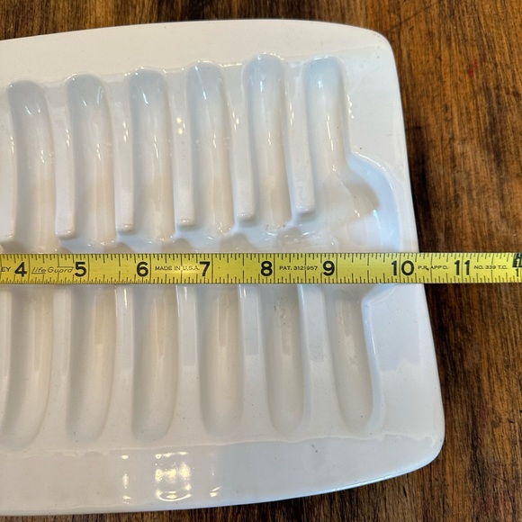 Vintage Ceramic Asparagus Tray or Roasting Dish - White, Vintage - Made in Japan - Picture 5 of 7